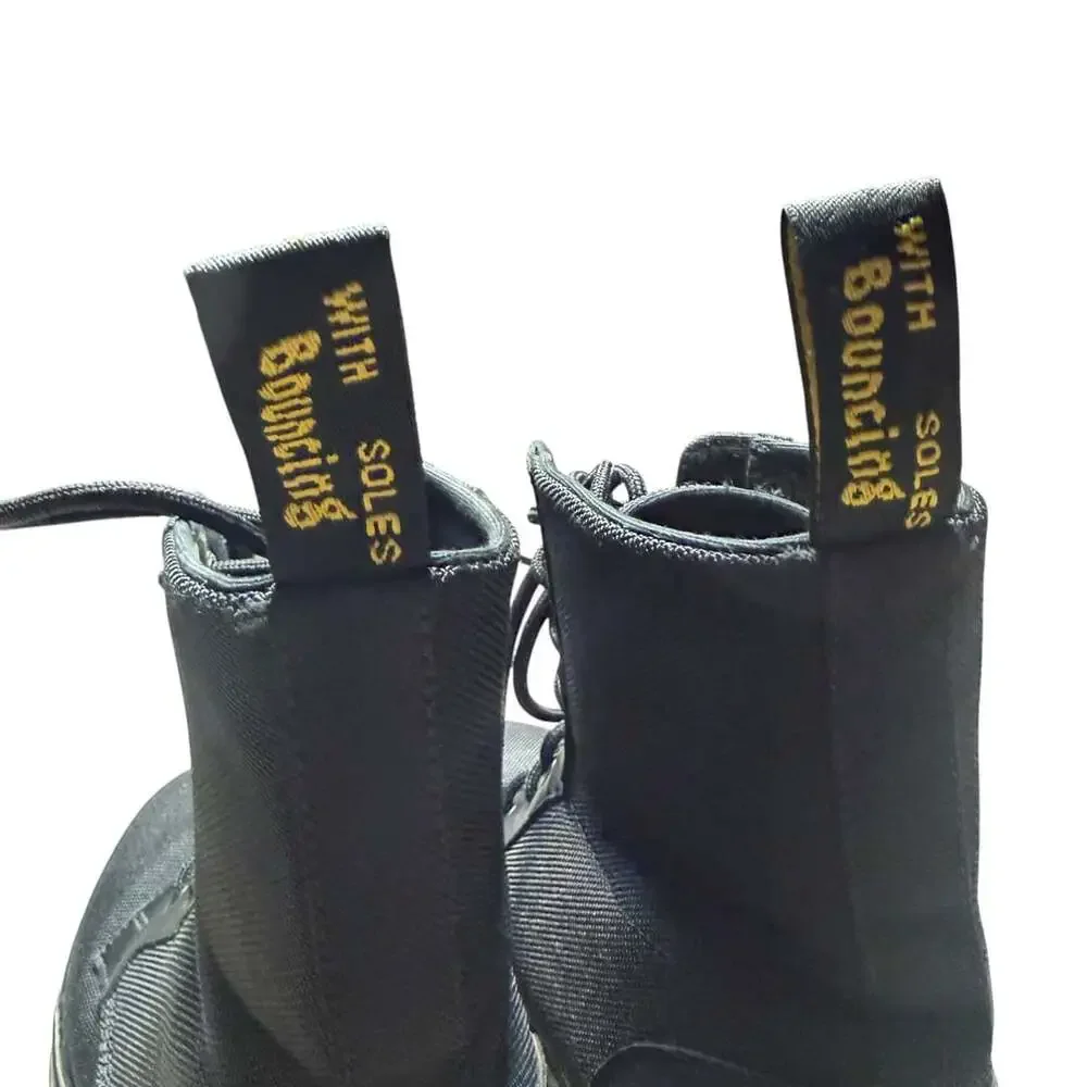 Dr. Martens Combs Boots Size 13 US M Black Canvas Combat